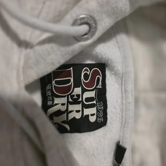 Superdry Light Gray and Dark Green Women's Hoodie - Picture 8 of 9